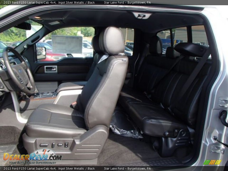 2013 Ford F150 Lariat SuperCab 4x4 Ingot Silver Metallic / Black Photo #15