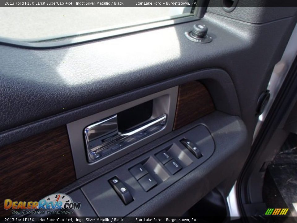 2013 Ford F150 Lariat SuperCab 4x4 Ingot Silver Metallic / Black Photo #16