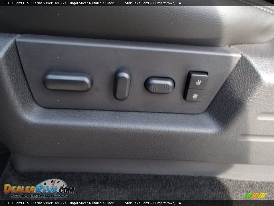 2013 Ford F150 Lariat SuperCab 4x4 Ingot Silver Metallic / Black Photo #17