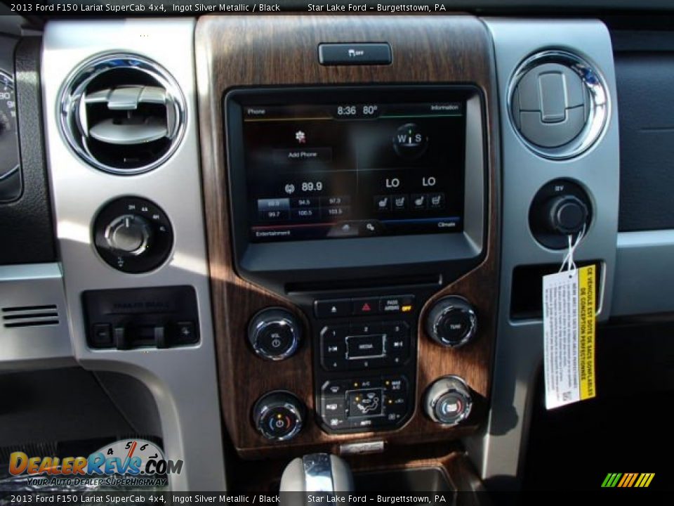 2013 Ford F150 Lariat SuperCab 4x4 Ingot Silver Metallic / Black Photo #18