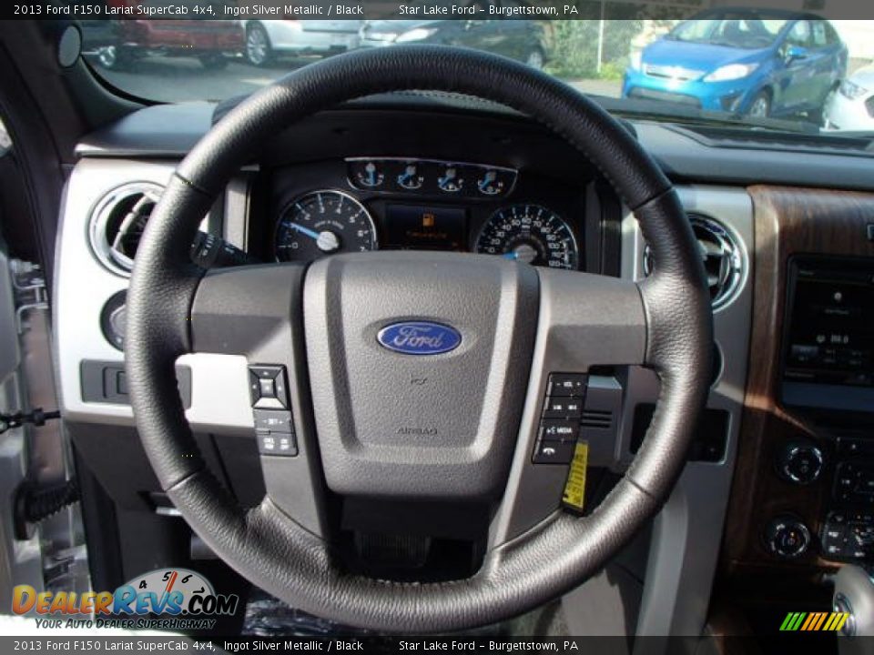 2013 Ford F150 Lariat SuperCab 4x4 Steering Wheel Photo #21