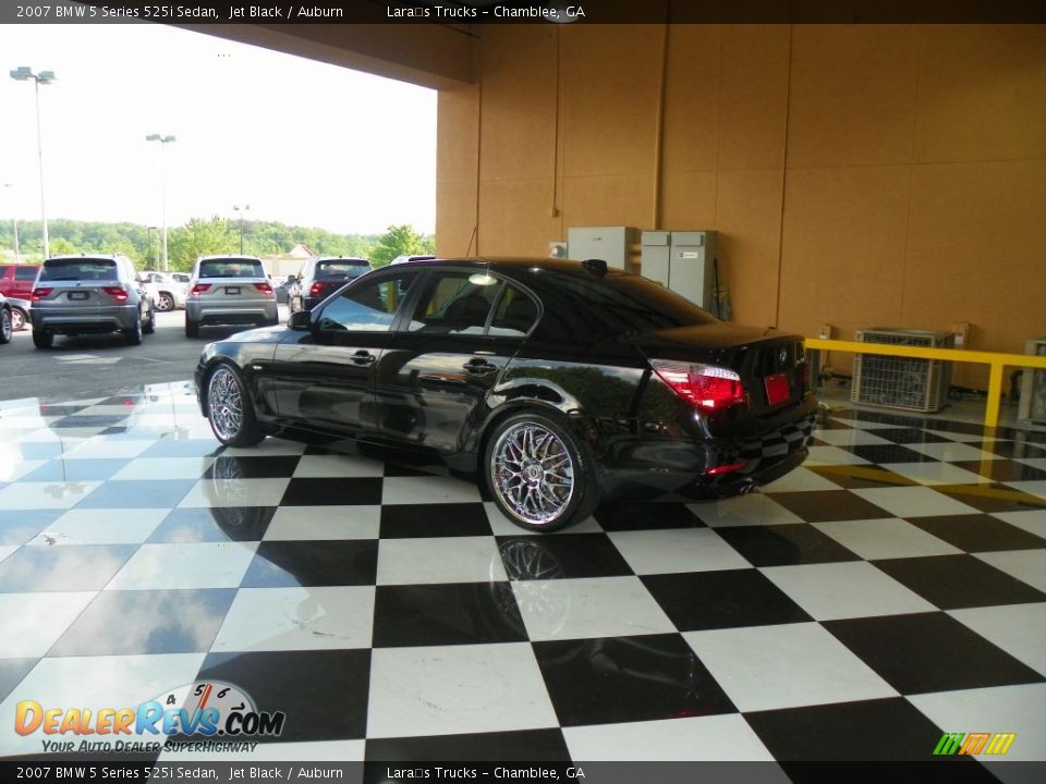 2007 BMW 5 Series 525i Sedan Jet Black / Auburn Photo #4
