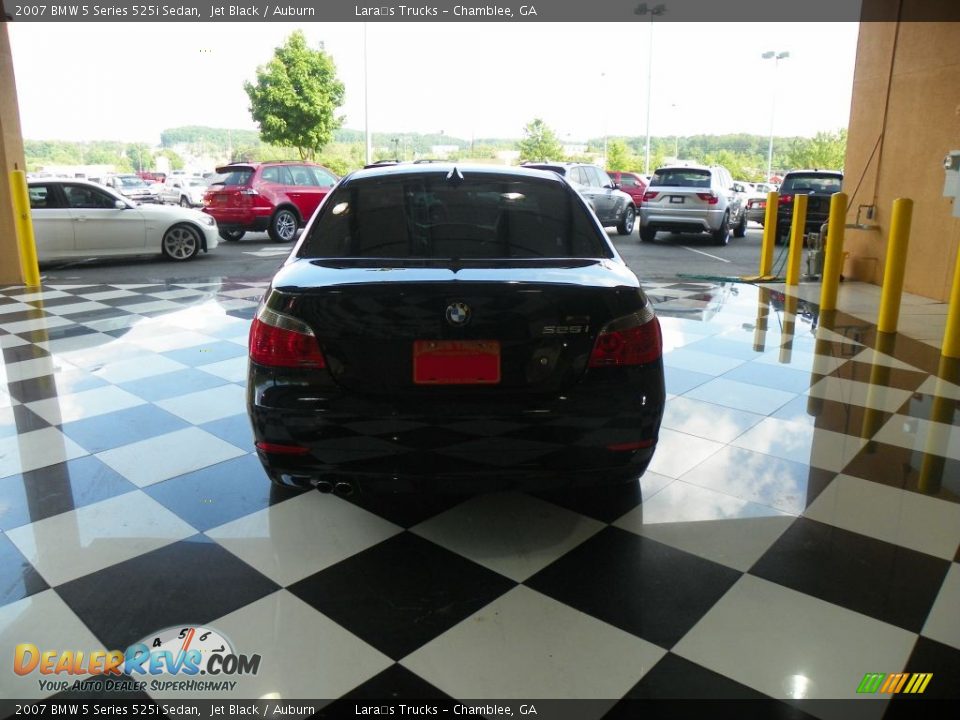 2007 BMW 5 Series 525i Sedan Jet Black / Auburn Photo #5