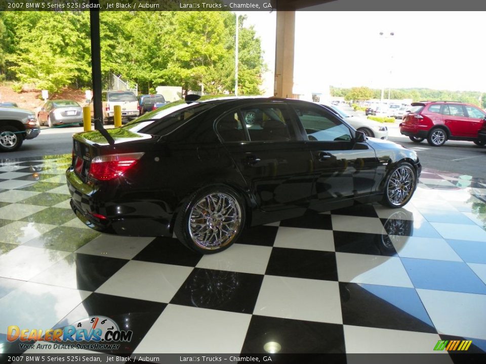 2007 BMW 5 Series 525i Sedan Jet Black / Auburn Photo #6