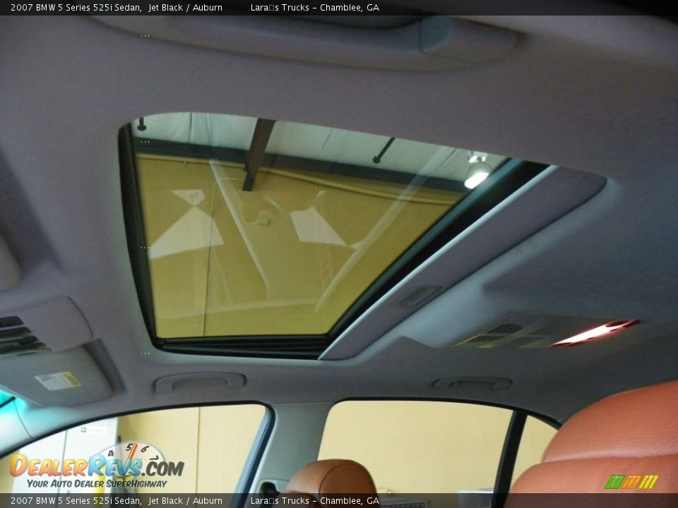 2007 BMW 5 Series 525i Sedan Jet Black / Auburn Photo #8