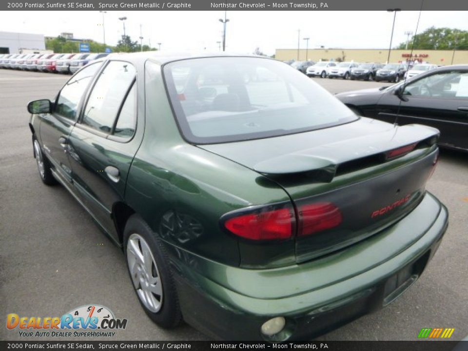 Spruce Green Metallic 2000 Pontiac Sunfire SE Sedan Photo #3