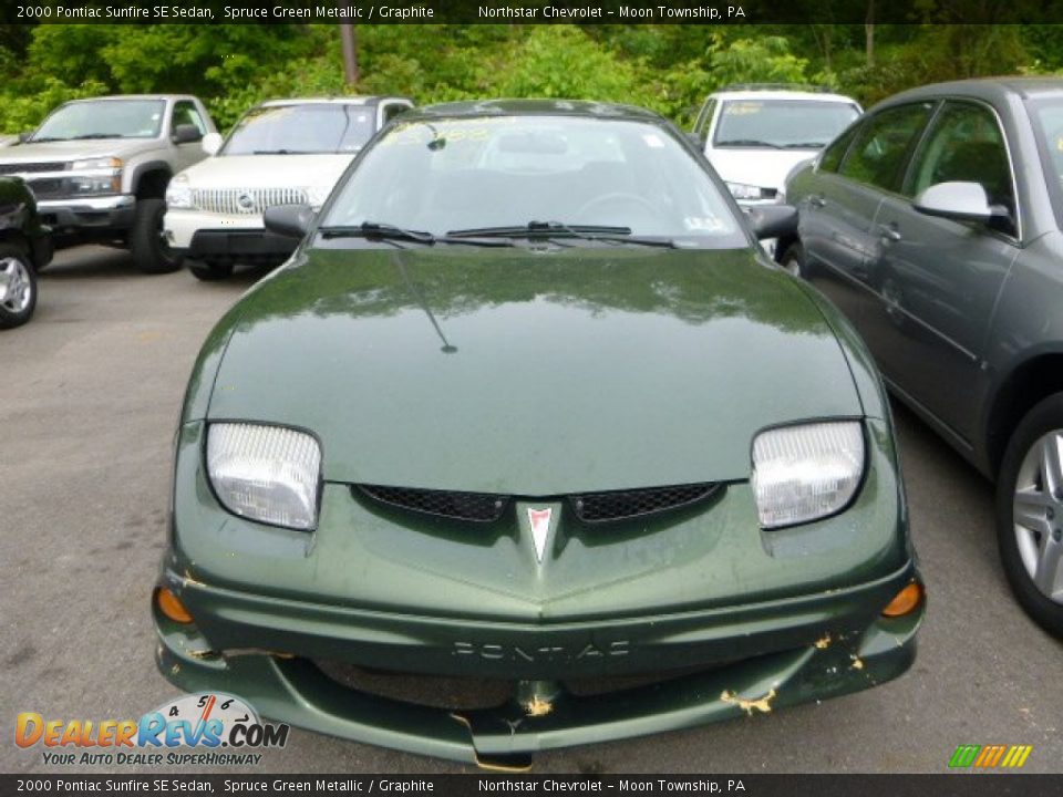 2000 Pontiac Sunfire SE Sedan Spruce Green Metallic / Graphite Photo #5