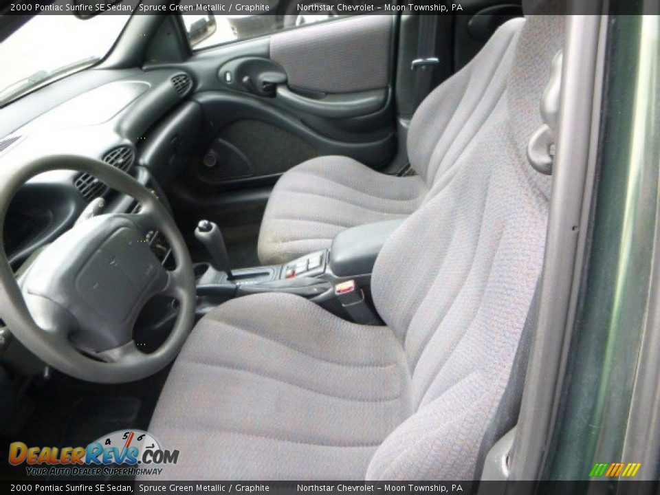 Graphite Interior - 2000 Pontiac Sunfire SE Sedan Photo #7