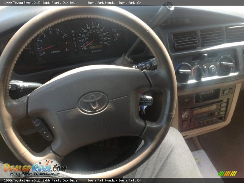 1999 Toyota Sienna XLE Sable Pearl / Oak Beige Photo #8