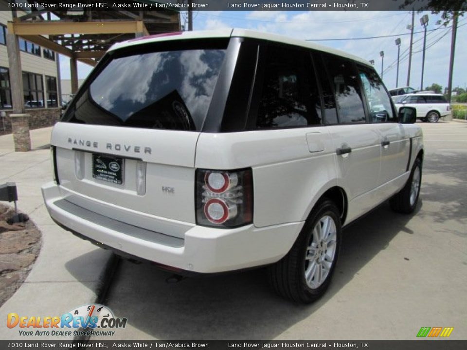 2010 Land Rover Range Rover HSE Alaska White / Tan/Arabica Brown Photo #10