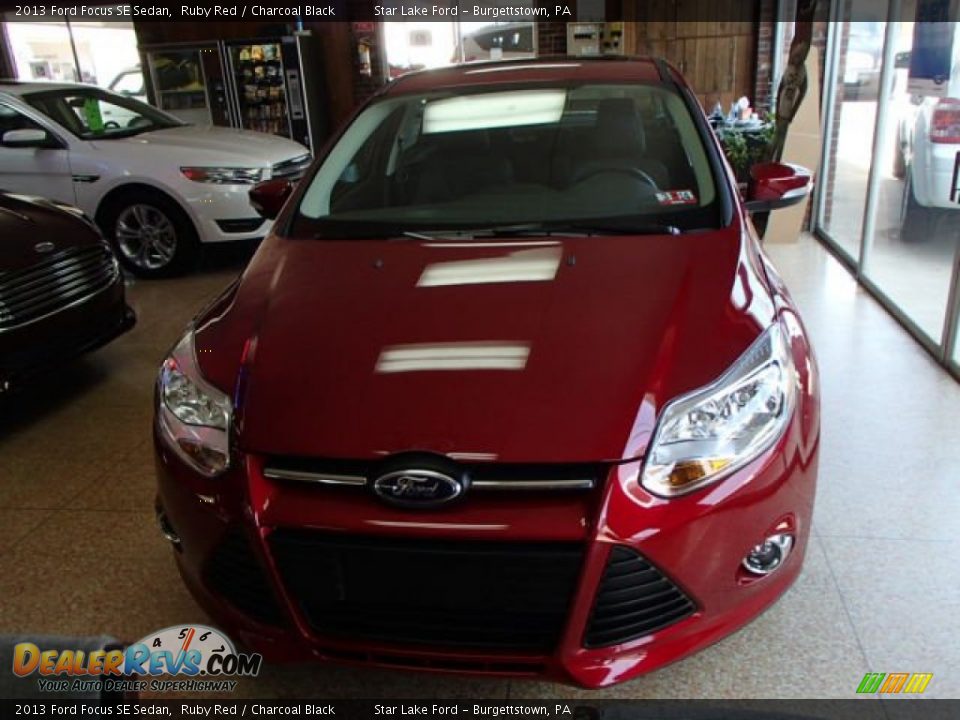 2013 Ford Focus SE Sedan Ruby Red / Charcoal Black Photo #2