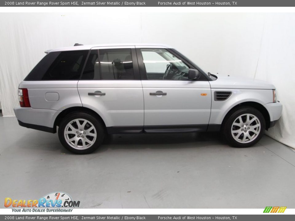 2008 Land Rover Range Rover Sport HSE Zermatt Silver Metallic / Ebony Black Photo #2