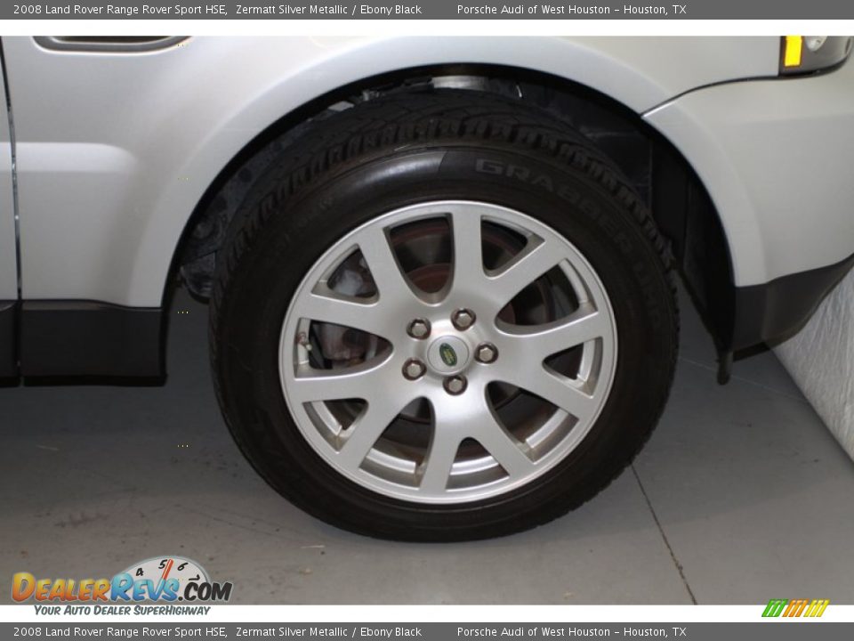 2008 Land Rover Range Rover Sport HSE Zermatt Silver Metallic / Ebony Black Photo #4