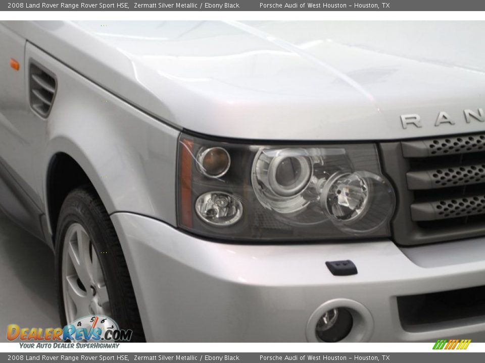 2008 Land Rover Range Rover Sport HSE Zermatt Silver Metallic / Ebony Black Photo #12