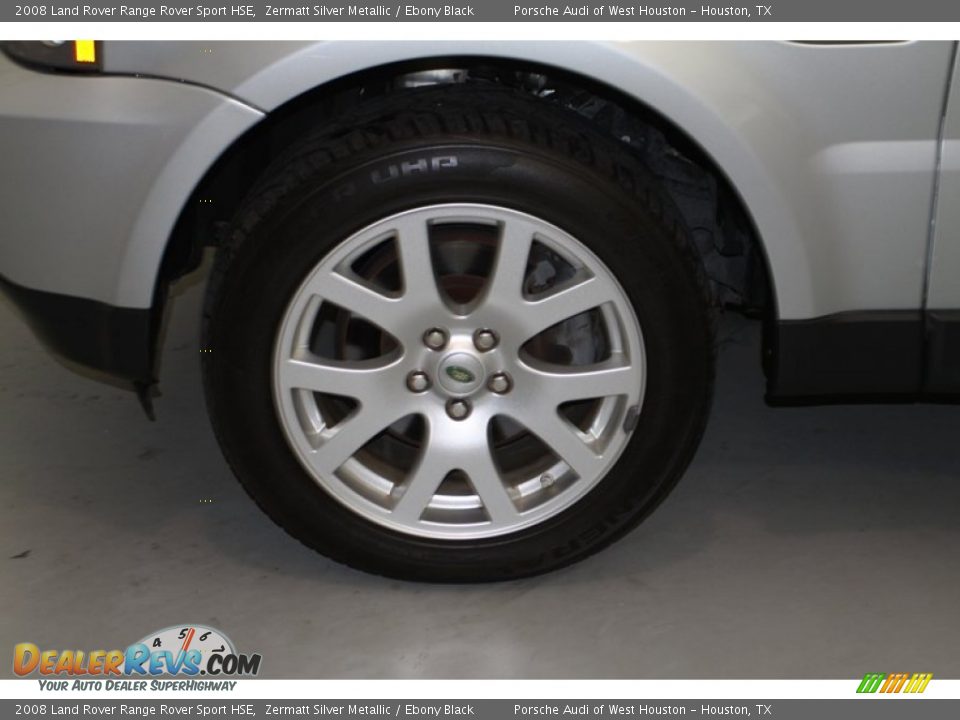 2008 Land Rover Range Rover Sport HSE Zermatt Silver Metallic / Ebony Black Photo #15