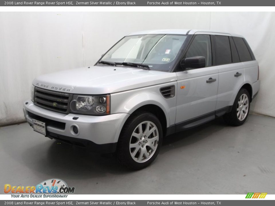2008 Land Rover Range Rover Sport HSE Zermatt Silver Metallic / Ebony Black Photo #16