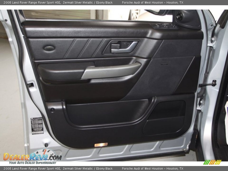 2008 Land Rover Range Rover Sport HSE Zermatt Silver Metallic / Ebony Black Photo #17