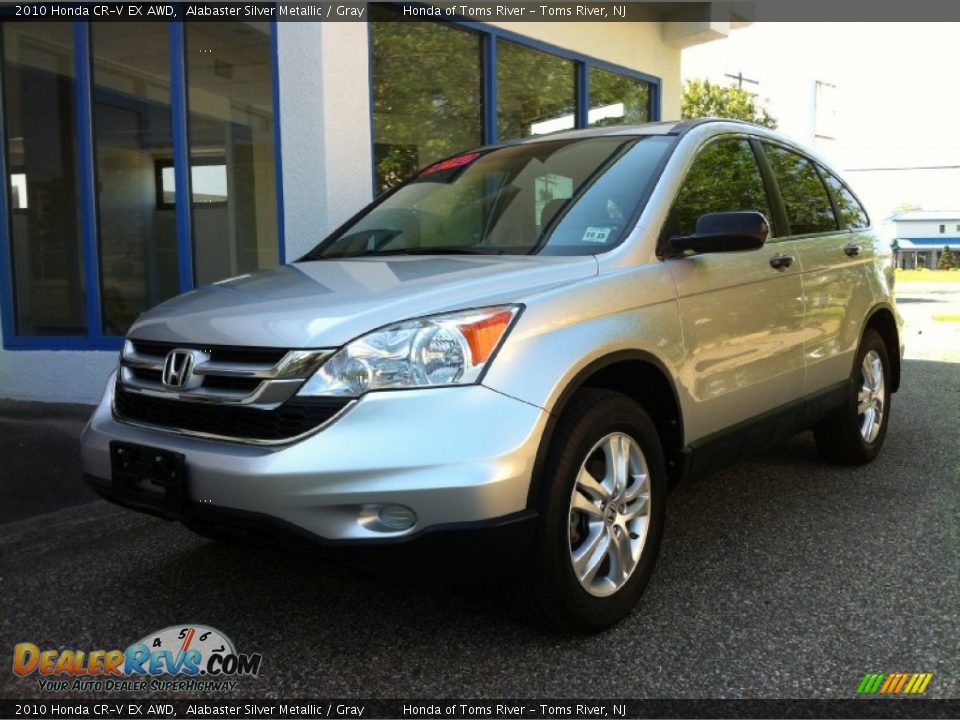 2010 Honda CR-V EX AWD Alabaster Silver Metallic / Gray Photo #1