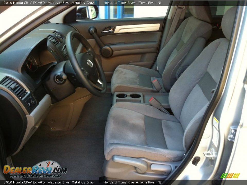 2010 Honda CR-V EX AWD Alabaster Silver Metallic / Gray Photo #10