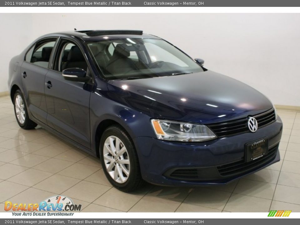 2011 Volkswagen Jetta SE Sedan Tempest Blue Metallic / Titan Black Photo #1