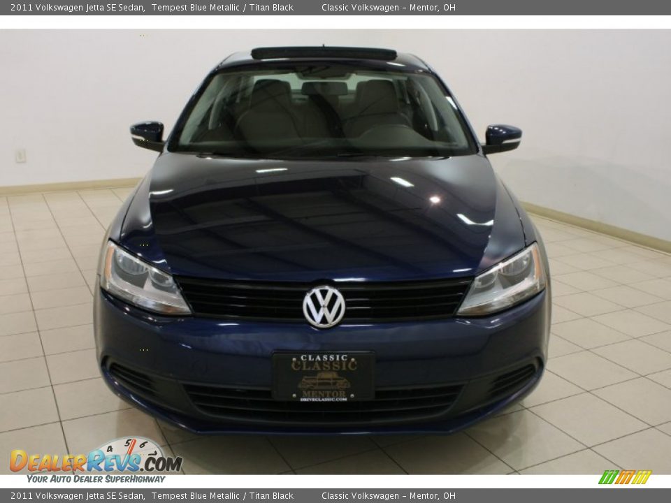 2011 Volkswagen Jetta SE Sedan Tempest Blue Metallic / Titan Black Photo #2