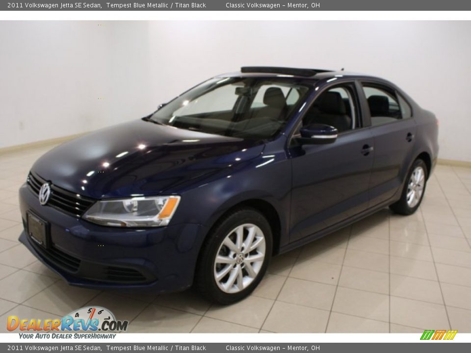 2011 Volkswagen Jetta SE Sedan Tempest Blue Metallic / Titan Black Photo #3