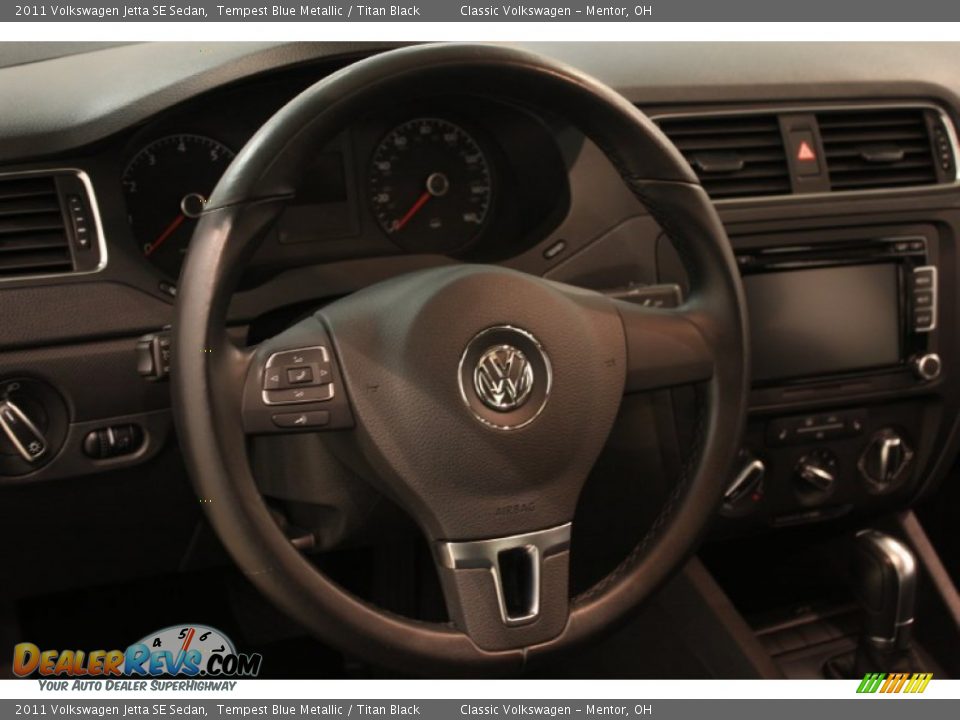 2011 Volkswagen Jetta SE Sedan Tempest Blue Metallic / Titan Black Photo #6