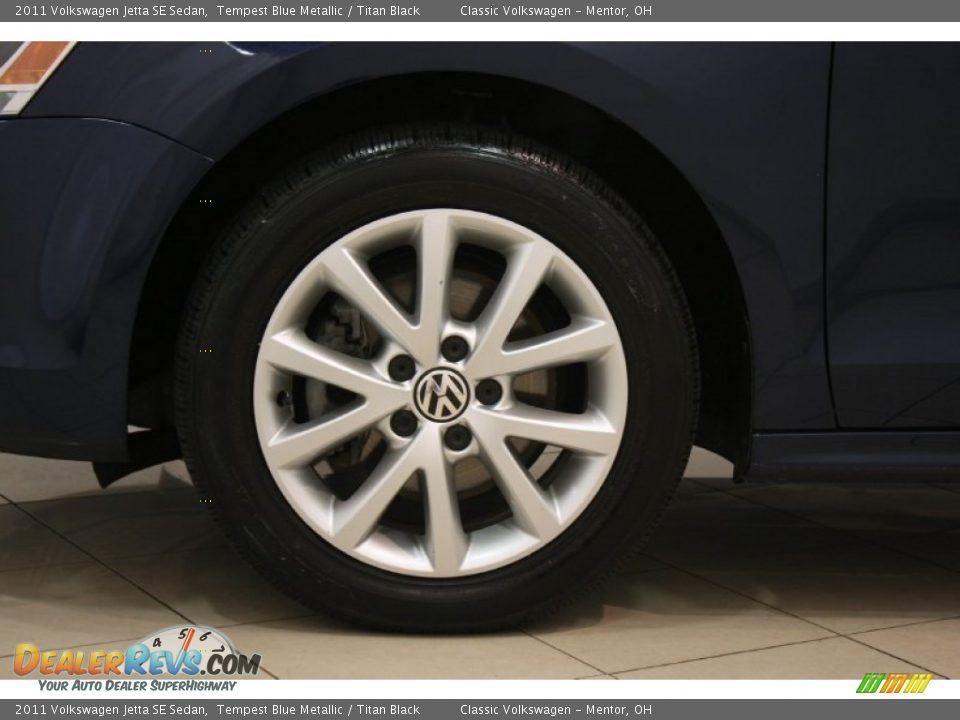 2011 Volkswagen Jetta SE Sedan Tempest Blue Metallic / Titan Black Photo #16