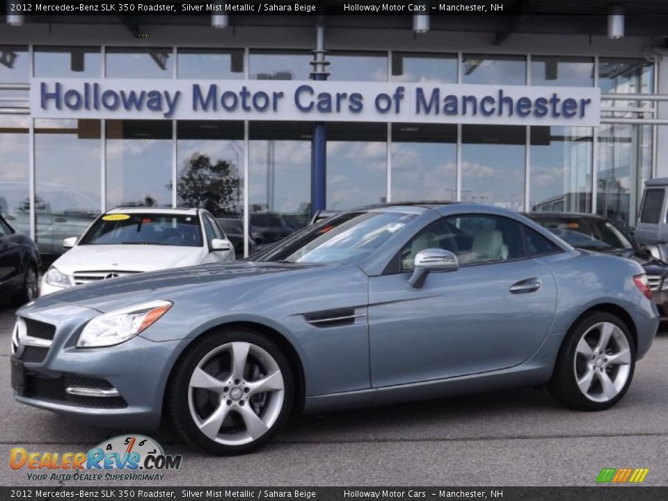 2012 Mercedes-Benz SLK 350 Roadster Silver Mist Metallic / Sahara Beige Photo #1