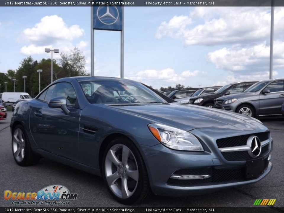 2012 Mercedes-Benz SLK 350 Roadster Silver Mist Metallic / Sahara Beige Photo #3