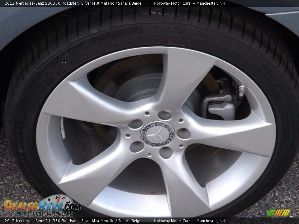 2012 Mercedes-Benz SLK 350 Roadster Silver Mist Metallic / Sahara Beige Photo #5