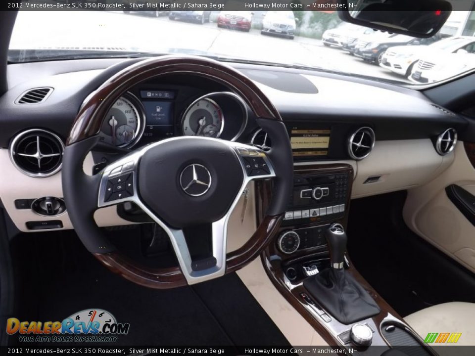 2012 Mercedes-Benz SLK 350 Roadster Silver Mist Metallic / Sahara Beige Photo #7