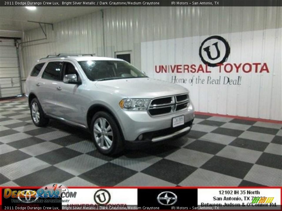 2011 Dodge Durango Crew Lux Bright Silver Metallic / Dark Graystone/Medium Graystone Photo #1