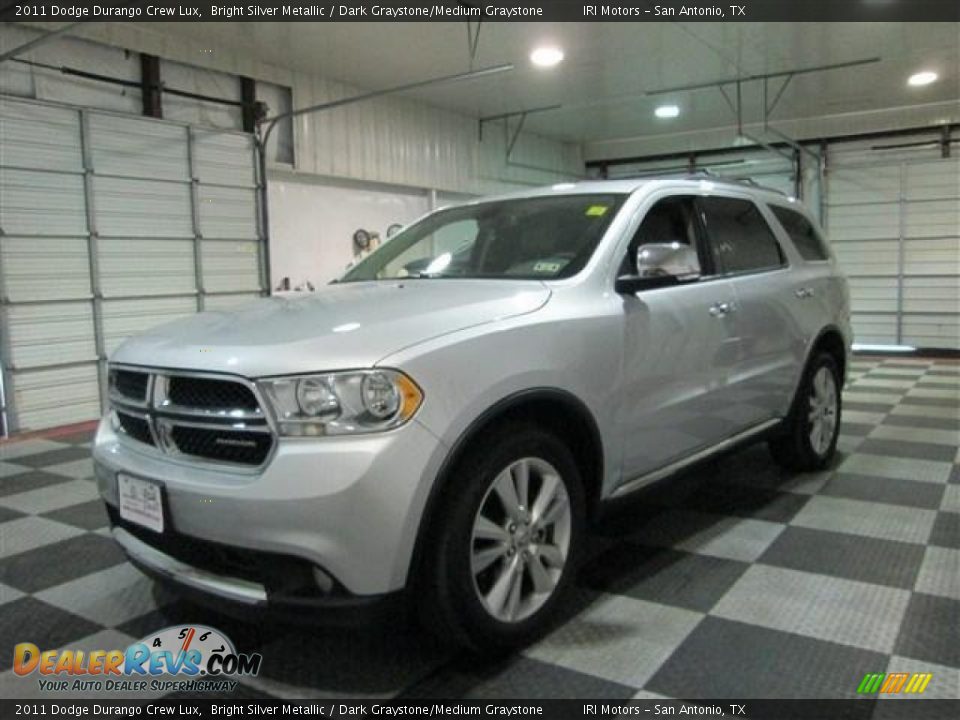 2011 Dodge Durango Crew Lux Bright Silver Metallic / Dark Graystone/Medium Graystone Photo #3