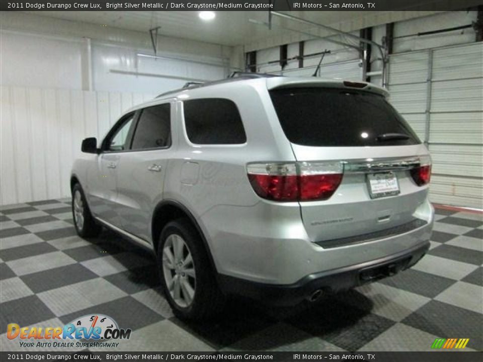 2011 Dodge Durango Crew Lux Bright Silver Metallic / Dark Graystone/Medium Graystone Photo #5