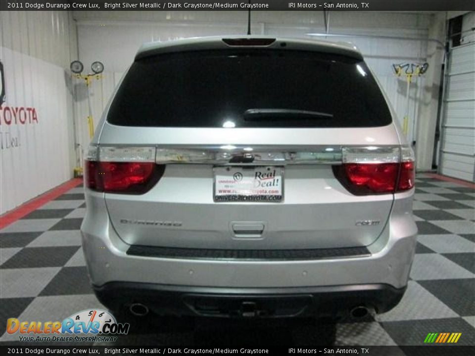 2011 Dodge Durango Crew Lux Bright Silver Metallic / Dark Graystone/Medium Graystone Photo #6