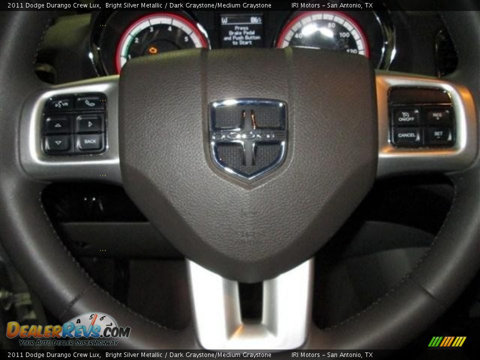 2011 Dodge Durango Crew Lux Bright Silver Metallic / Dark Graystone/Medium Graystone Photo #15