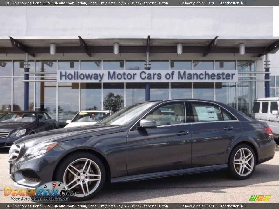 2014 Mercedes-Benz E 350 4Matic Sport Sedan Steel Gray Metallic / Silk Beige/Espresso Brown Photo #1