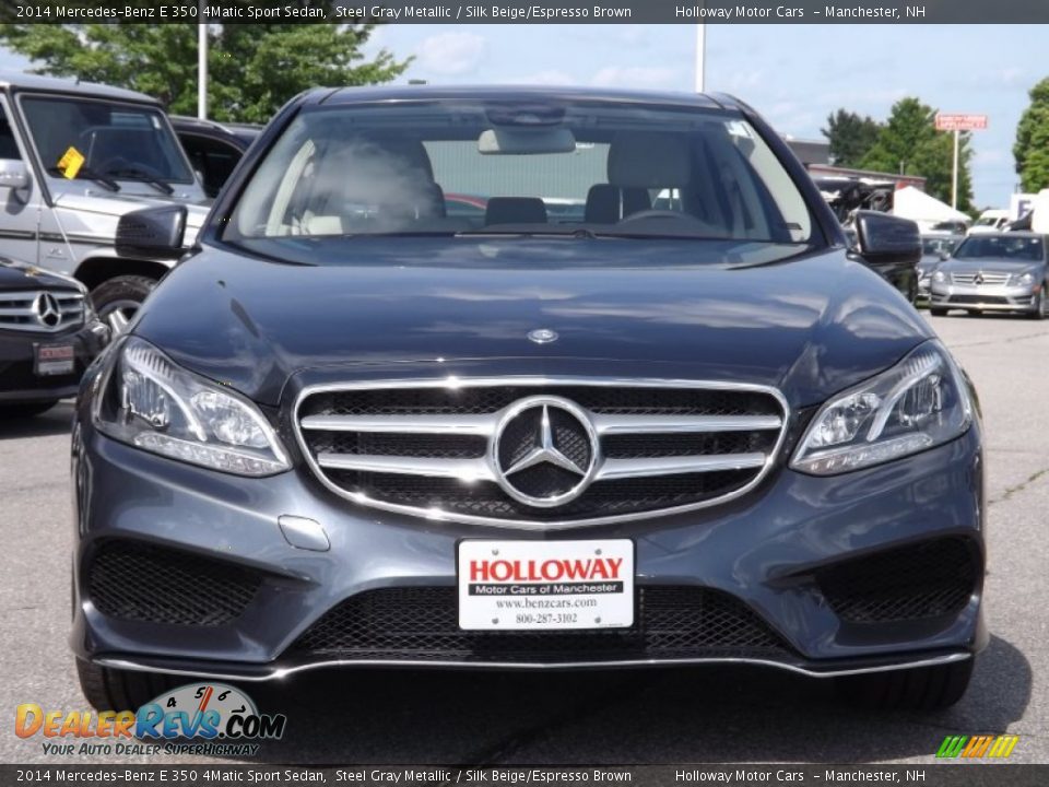 2014 Mercedes-Benz E 350 4Matic Sport Sedan Steel Gray Metallic / Silk Beige/Espresso Brown Photo #2