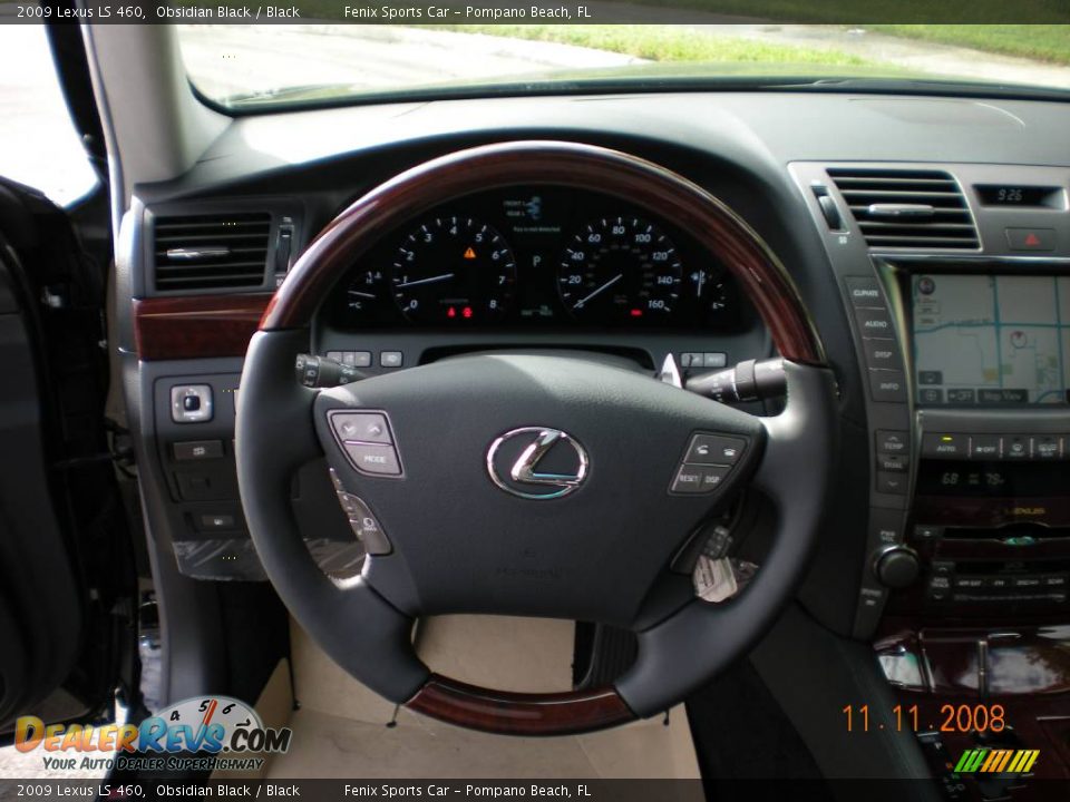 2009 Lexus LS 460 Obsidian Black / Black Photo #17