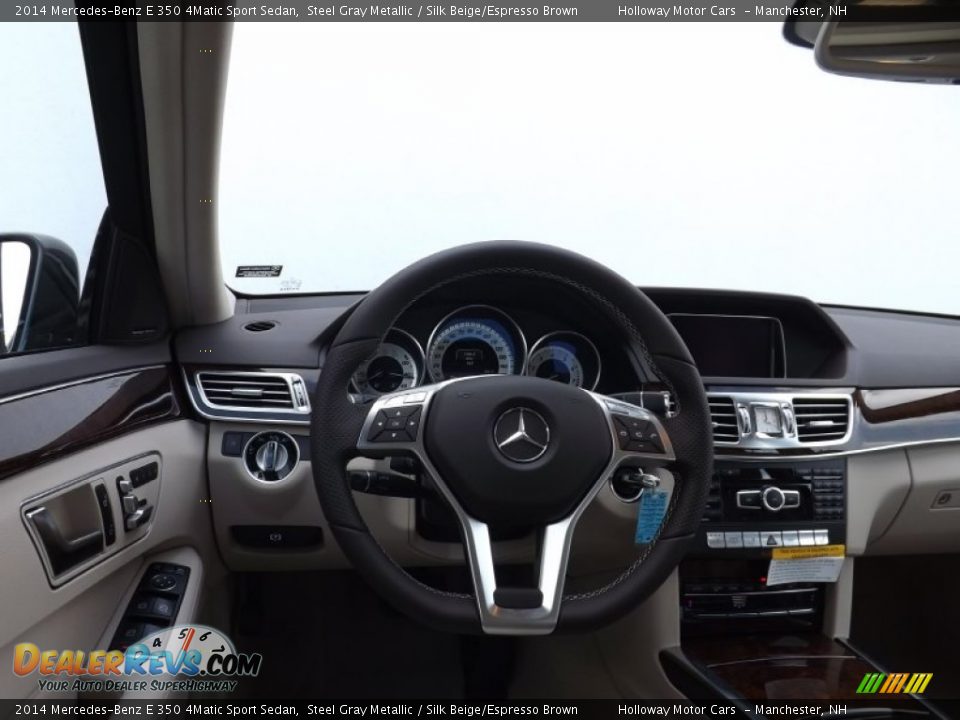 2014 Mercedes-Benz E 350 4Matic Sport Sedan Steel Gray Metallic / Silk Beige/Espresso Brown Photo #7