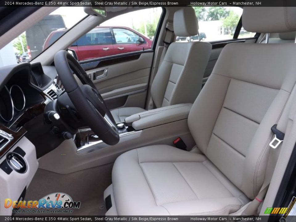 2014 Mercedes-Benz E 350 4Matic Sport Sedan Steel Gray Metallic / Silk Beige/Espresso Brown Photo #12