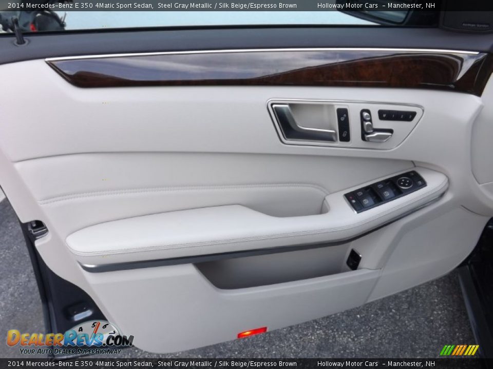 2014 Mercedes-Benz E 350 4Matic Sport Sedan Steel Gray Metallic / Silk Beige/Espresso Brown Photo #13