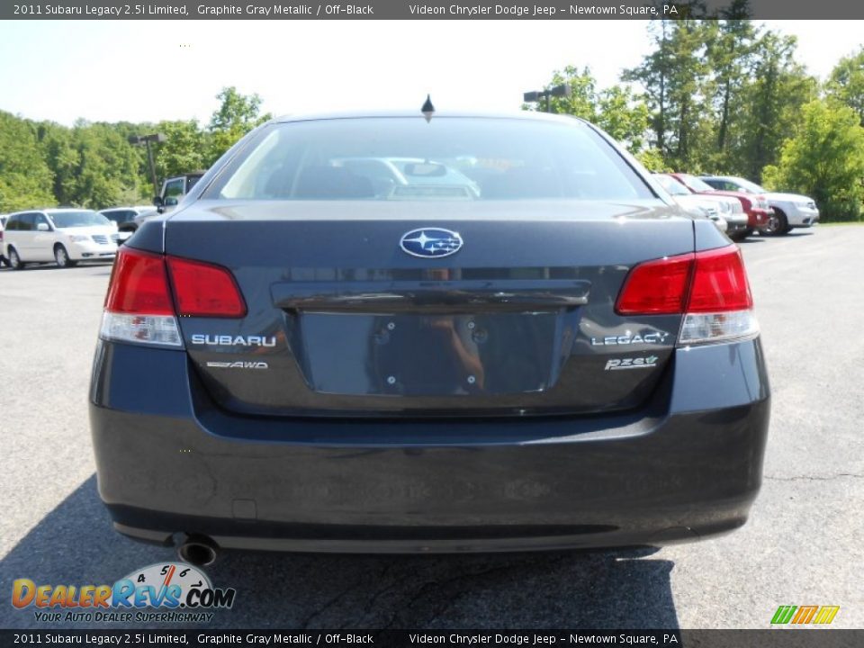 2011 Subaru Legacy 2.5i Limited Graphite Gray Metallic / Off-Black Photo #6