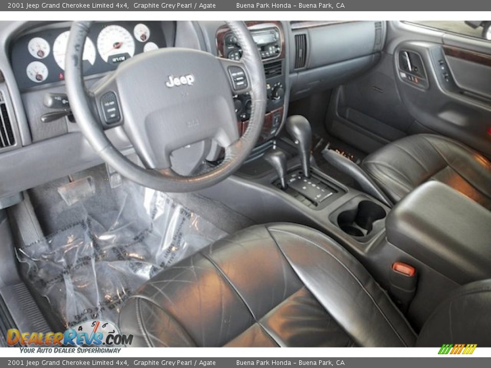 2001 Jeep Grand Cherokee Limited 4x4 Graphite Grey Pearl / Agate Photo #13