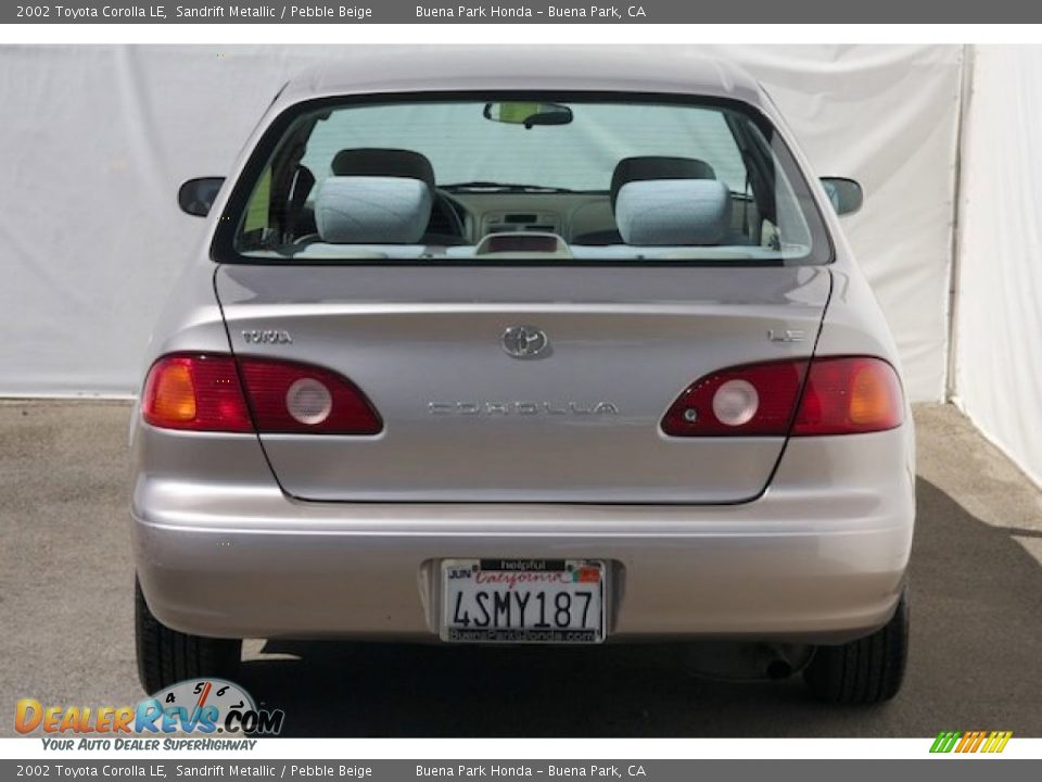 2002 Toyota Corolla LE Sandrift Metallic / Pebble Beige Photo #10