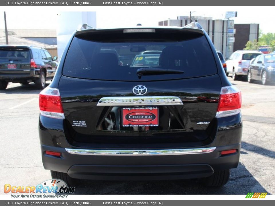 2013 Toyota Highlander Limited 4WD Black / Black Photo #5