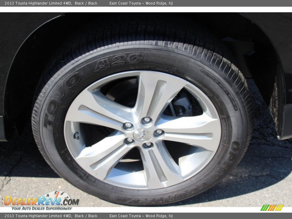 2013 Toyota Highlander Limited 4WD Black / Black Photo #14