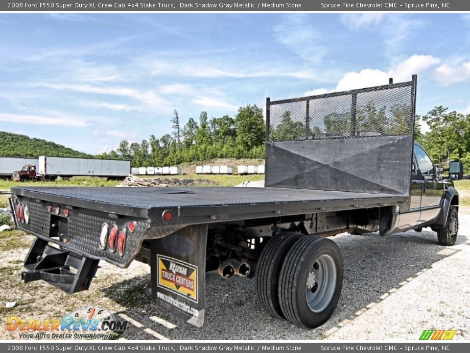 2008 Ford F550 Super Duty XL Crew Cab 4x4 Stake Truck Dark Shadow Gray Metallic / Medium Stone Photo #9