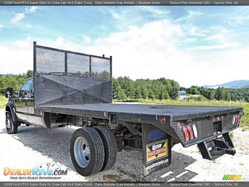 2008 Ford F550 Super Duty XL Crew Cab 4x4 Stake Truck Dark Shadow Gray Metallic / Medium Stone Photo #10